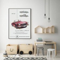 Плакат "34;Просто Постер "34; Ретро-автомобиль 90x120 в подарочном тубусе 525571616921