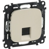 Розетка компьютерная встраиваемая Valena ALLURE RJ45, UTP cat 5e, цвет слоновая кость