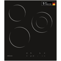 Варочная панель электрическая KRONA Tempo 3 конфорки, 45х52 см, цвет черный