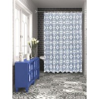 Шторка для ванной комнаты Bath Plus Circle blue CH15080, 200х180 см