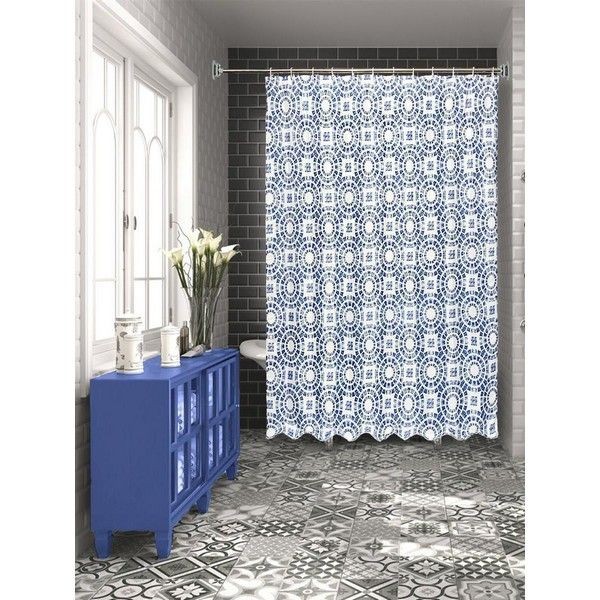 Шторка для ванной комнаты Bath Plus Circle blue CH15080, 200х180 см