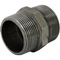 Ниппель, 1.1/2 "34;, чугун, цвет чёрный