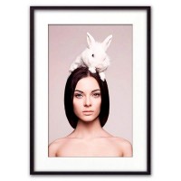 Постер Дом Корлеоне Девушка с кроликом 07-0089-21х30, 21х30 см