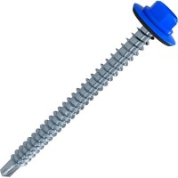 Саморезы кровельные Standers оцинкованные 5.5x25 мм RAL 5005 цвет синий, на вес