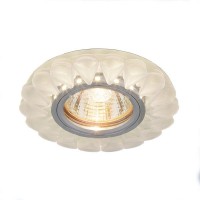 Спот точечный встраиваемый Elektrostandard 2210, MR16 Matt Ice с LED-подсветкой под отверстие 60 мм, 3 м², цвет прозрачный
