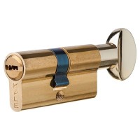 Цилиндр Kale 164BM-62-C-BP, 26х26 мм, ключ/вертушка, цвет золото