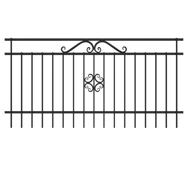 Кованая секция Версаль для забора 2.5x1.25 м