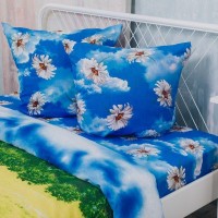 Комплект постельного белья «Васильковое поле» полутораспальный, бязь