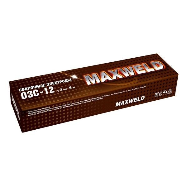 Электрод для сварки Maxweld СТАЛЬ 3ММ,5КГ ОЗС-12