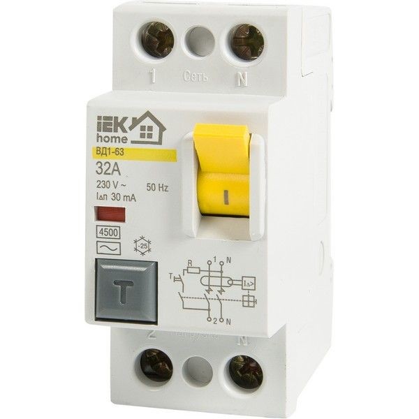 УЗО ВД1-63 IEK Home 2 полюса 32 А