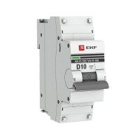 Выключатель автоматический EKF PROxima mcb47100-1-10D-pro 1Р 230В 10А