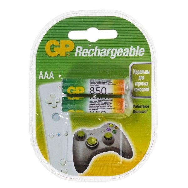 Аккумулятор GP AAA, 850 мА/ч, 2 шт.