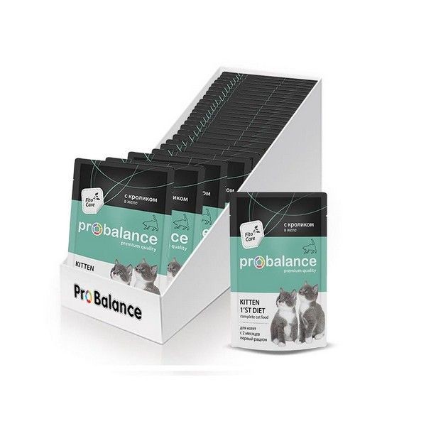 Сухой корм для котят PROBALANCE 1 "39;st Diet Кролик в желе 85 г, 25 шт.