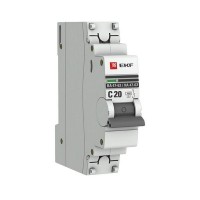 Автоматический выключатель EKF PROxima mcb4763-1-20C-pro, 1P 20А (C) 4,5kA ВА 47-63