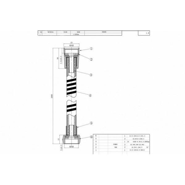 Душевой шланг Bravat P P7233CP-1-RUS