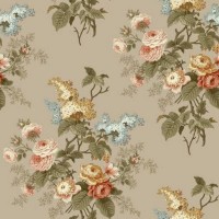 Обои бумажные York Wallcoverings Waverly Cottage бежевые ER8182 0.52 м