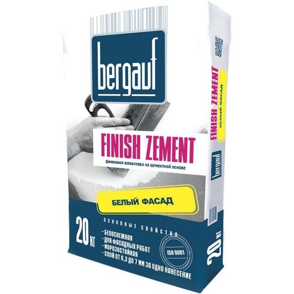 Шпаклёвка цементная финишная Bergauf Finish Zement 20 кг