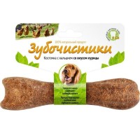 Зубочистики Косточка для собак 10-25кг с кальцием со вкусом Курицы