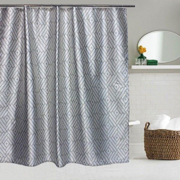 Штора для ванной Bath Plus жаккард RHOMBUS EYES 200x180, серый