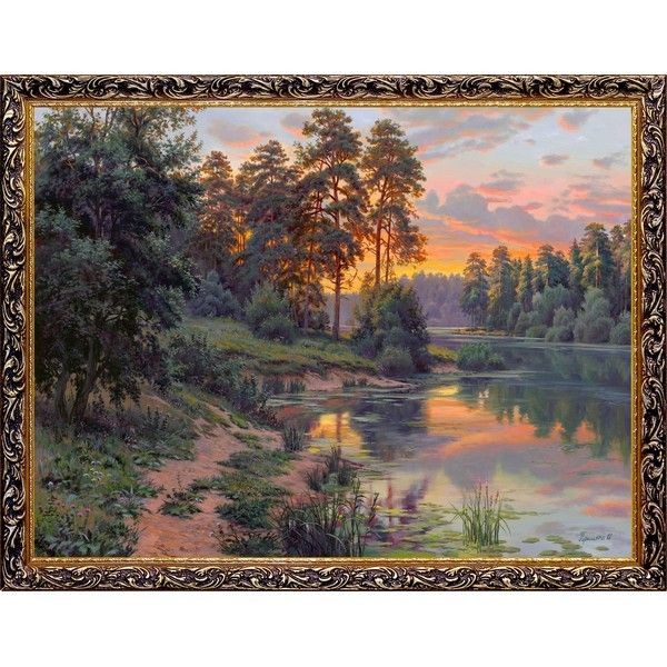 Картина на холсте Русская коллекция Краски вечера, 68х88 см