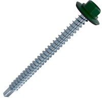 Саморезы кровельные Standers 4.8x35 мм RAL 6005 цвет зелёный, 80 шт.