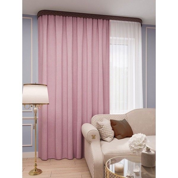 Штора Legrand, 280x150 см, цвет розовый
