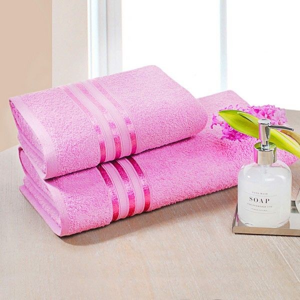 Набор из 2-х полотенец Harmonika Цвет: Розовая Вишня (50х80 см, 70х130 см) br34023