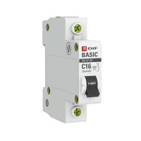 Выключатель автоматический EKF Basic mcb4729-1-16C 1Р 230В 16А
