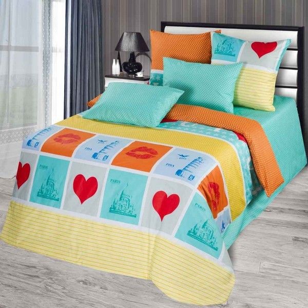 Комплект постельного белья двуспальный GUTEN MORGEN La Noche Del Amor , сатин, 70x70 см