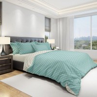 Комплект постельного белья евро Amore Mio Eco cotton 14046, бязь
