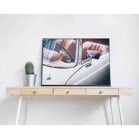 Плакат "34;Просто Постер "34; Ослепительный белый кабриалет 40x50 в подарочном тубусе 916294905323