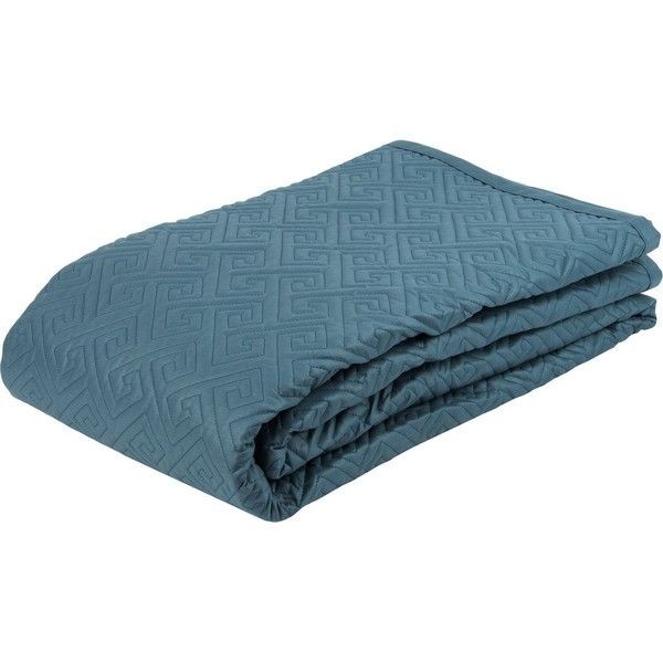 Покрывало Aqua 1, 220x240 см, хлопок, цвет серо-голубой