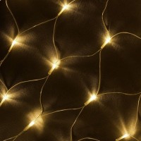 Электрогирлянда наружная «Сеть» 1.2 м 144 LED тёплый белый