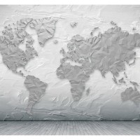 Фотообои 3D Flizart «Объемная карта», флизелиновые, 300x280 см