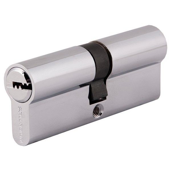 Цилиндр Palladium 2J07 80, 40х40 мм, ключ/ключ, цвет хром