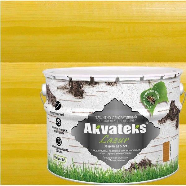 Антисептик Akvateks полуглянцевый калужница 2.7 л