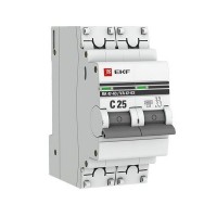 Выключатель автоматический EKF PROxima mcb4763-6-2-25C-pro 2Р 230В 25А