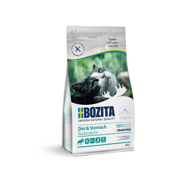 Сухой корм для кошек с чувствительным пищеварением BOZITA Sensitive Diet&Stomach Grain Free беззерновой Лось 400 г