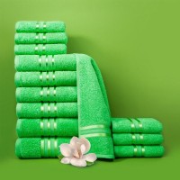 Набор из 12 полотенец Harmonika цвет: зеленый (30х50 см - 6 шт, 50х80 см - 4 шт, 70х130 см - 2 шт) br33463