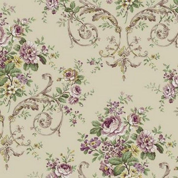 Обои бумажные Georgetown Designs Roses фиолетовые 0.70 м PN0400