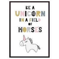 Постер Дом Корлеоне Единорог "34;Be a unicorn… "34; 07-0601-40х60, 40х60 см