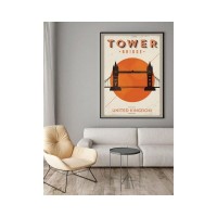 Постер в раме ПростоПостер Tower Bridge 374352836739, 50х70 см