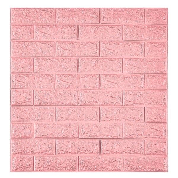 Мягкая самоклеящаяся 3D панель для стен и потолка LAKO DECOR LKD-01-07-04 Классический кирпич Розовый 70x77
