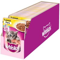 Влажный корм для кошек Whiskas курица, 28 шт по 85г
