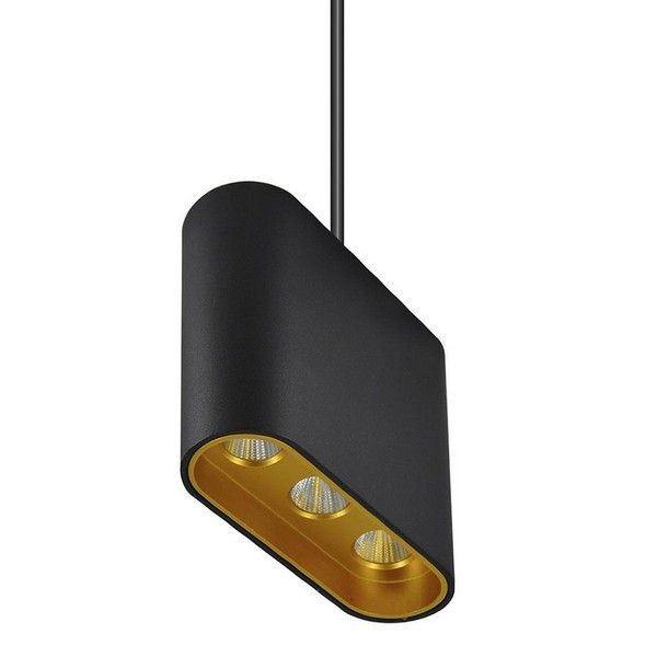 Подвесной светильник Lumien Hall Элой 8004/3P-BK-GD LED теплый свет 3 м² цвет чёрный