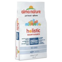 Сухой корм для кошек ALMO NATURE Holistic Белая рыба коричневый рис 12 кг