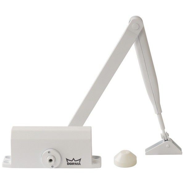 Доводчик дверной Dorma TS Nano Size 2, до 40 кг, алюминий, цвет белый