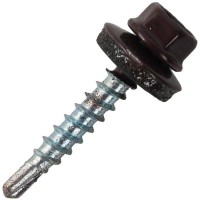 Саморезы кровельные Standers 4.8x29 мм RAL 8017 цвет коричневый, 110 шт.