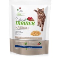 Сухой корм для взрослых кошек для выведения шерсти TRAINER Natural Hairball Свежая курица 300 г