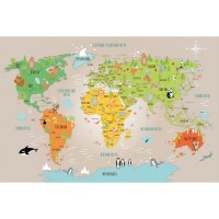 Панно DeliceDecor Детская карта М 002 300х200 см